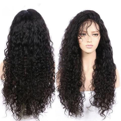 Deep curly wig 26inches 11A 13*4 transparent lace wig and hair is natural colour