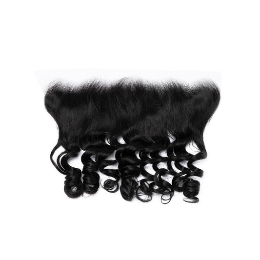 Brazilian virgin hair 16inches loose wave lace closure 13*4 transparent free part 12A