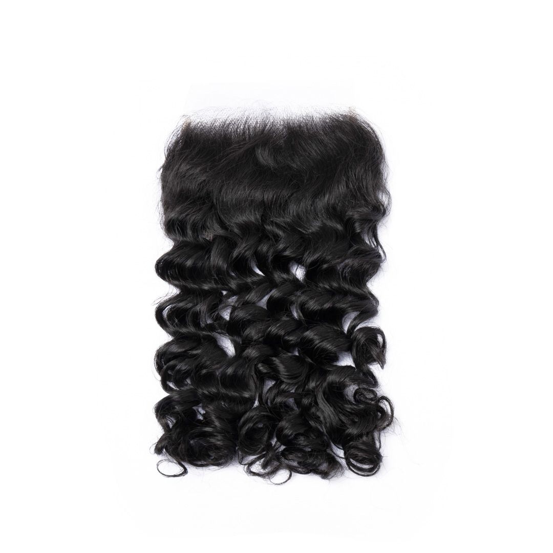 Brazilian virgin hair 20inches lace closure 5*5 transparent deep wave 12A