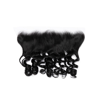 Brazilian virgin hair 12inches loose wave lace closure 13*4 transparent free part 12A