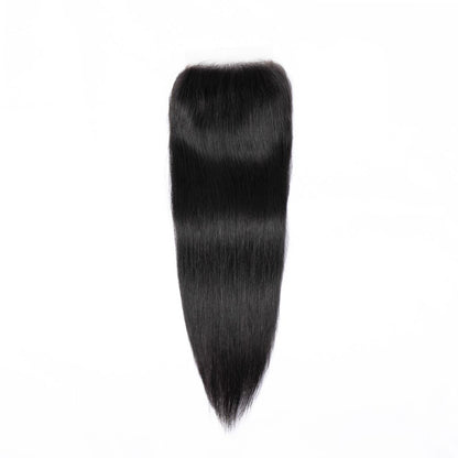 Brazilian virgin hair 14inches lace closure 5*5 transparent straight hair free part 12A